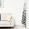 vidaXL - Kunstkerstboom - half - met - sneeuw - smal - 120 - cm