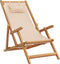 vidaXL - Strandstoel - inklapbaar - massief - eucalyptushout - en - stof - beige