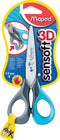 Sensoft 3D schaar 13 cm - linkshandig - zachte grepen - assorti kleuren