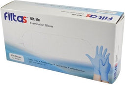 Handschoen filtas nitril l blauw 100 stuks
