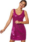 Dressforfun Paillettenovergooier - Verkleedkleding - Glanzend paillettenoppervlak - Roze XL