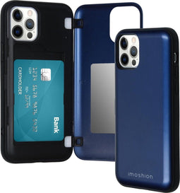 iMoshion Hoesje Geschikt voor iPhone 12 Pro / 12 Hoesje Met Pasjeshouder - iMoshion Backcover met pashouder - Donkerblauw