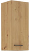 Hoge kast - MODENA - 30 cm - Ambachtelijk eiken en mat zwart - CUISINIER