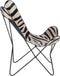 J-Line Lounge Stoel Leder/Metaal Zebra