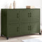 vidaXL - Dressoir - 100,5x39x72 - cm - staal - olijfgroen