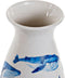 Vaas DKD Home Decor Ster Wit Hemelsblauw Navy Marineblauw Keramiek Mediterrane Walvis (2 Stuks) (16 x 16 x 31 cm)