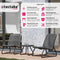 tectake® Modica Tuinmeubelset - Zitgroep voor 2 personen - Weerbestendig - Rotan look - Grijs (2 stuks)