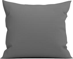Yellow Kussensloop Percale - Kussenhoes van 80x80 cm - 1 stuk - 100% Katoen-Perkal - Grijs