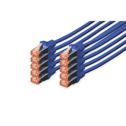 CAT6 sFTP kabel 0.25 meter Blauw - 10 stuks
