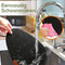 KitchenLove Placemat Set - Vilt - Hittebestendig - Antislip - Zwart (6 stuks)