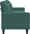 vidaXL - Driezitsbank - 210 - cm - fluweel - donkergroen