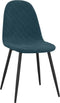 vidaXL - Eetkamerstoelen - 4 - st - fluweel - blauw