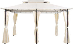 Beliani COLOS - Tuinpaviljoen - Beige - Staal