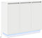 vidaXL - Dressoir - met - LED - - - Wit, - 90x32x75 - cm, - Gemaakt - uit - Engineered - Wood