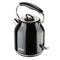 Bourgini Deluxe - Waterkoker - 1,7L RVS - Snoerloos zwart