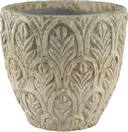 PTMD Safari licht groene pot keramiek maat in cm: 100 x 8 x 60 - Groen