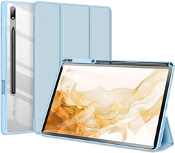 Dux Ducis - Tablet hoes geschikt voor Samsung Galaxy Tab S8 Plus - Toby Series - Tri-Fold Book Case - Blauw