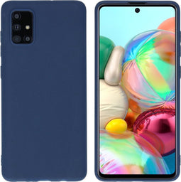 iMoshion Hoesje Geschikt voor Samsung Galaxy A71 Hoesje Siliconen - iMoshion Color Backcover - Donkerblauw