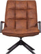 WOOOD Jouke Draaifauteuil - Kunstleer - Cognac - 96x70x85
