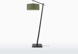 GOOD&MOJO Vloerlamp Andes - Zwart/Groen - 72x47x176cm - Scandinavisch,Bohemian - Staande lampen voor Woonkamer - Slaapkamer