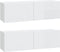 vidaXL - Tv-meubels - 2 - st - wandgemonteerd - 100x30x30 - cm - hout - hoogglans - wit