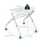 Coast Douchestoel - Inklapbare Douchekruk - Verstelbare Hoogte 49-52,5 cm - Wit