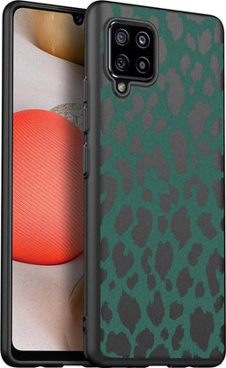 iMoshion Hoesje Geschikt voor Samsung Galaxy A42 Hoesje Siliconen - iMoshion Design hoesje - Zwart / Meerkleurig / Groen / Green Leopard