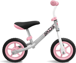 Skids Control Loopfiets - 10 inch - Verstelbaar zadel en stuur - Grijs Roze