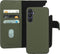 Mobiparts Galaxy A25 - 2 in 1 Wallet Case - Echt leer met uitneembare backcover - Groen