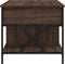 vidaXL - Salontafel - 100x55x50 - cm - bewerkt - hout - en - metaal - bruineikenkleur