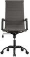 Feel Furniture Luxe Bureaustoel - Hoge Rugleuning - Donkergrijs met Mat Zwart Frame
