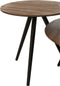 J-Line tafel Rond - hout - naturel - set van 4