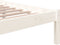 vidaXL - Bedframe - massief - hout - wit - 140x190 - cm