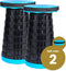 Opvouwbare kruk extra strong blauw per 2 - telescopische kruk - 250 kg - inklapbare kruk - draagbaar - kampeerstoel - opstapkrukje