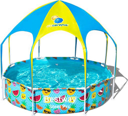 Bestway My First Frame Pool - Zwembad met zonnescherm - 244cm rond zwembad
