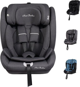 Mino Bambino i-Size Autostoel - Groep 1/2/3 (100–150 cm) - Verstelbare hoofdsteun - Grijs