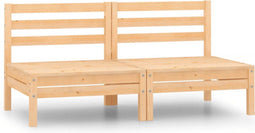 vidaXL - Tuinbank - 2-zits - massief - grenenhout