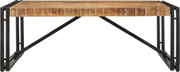 vidaXL - Salontafel - 100x100x35 - cm - massief - ruw - mangohout