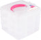 Vaessen Creative - Stapelbare Opbergbox - 18 vakjes - 15 x 15 x 12,5 cm