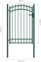 vidaXL - Poort - met - speerpunten - 100x150 - cm - staal - groen