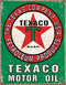 Metalen Retro Wandbord Texaco Oil USA Weathered – 41 x 32 cm – Eenvoudig Te Bevestigen