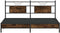 vidaXL - Bedframe - zonder - matras - 183x203 - cm - spaanplaat - gerookt - eiken