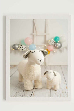 Schilderij Crochetts Multicolour 33 x 43 x 2 cm Schaap