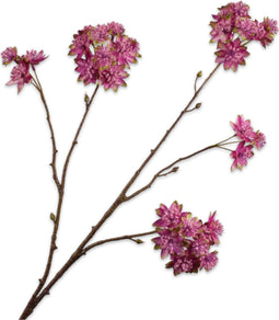Silk-ka Kunstbloem-Zijde Bloem Astrantia Tak Roze-Paars 70 cm
