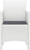 vidaXL - Tuinstoelen - met - Kussens - 2 - stuks - Wit - Poly - Rattan