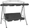 vidaXL Tuinschommelstoel met luifel 198x120x205 cm staal antraciet