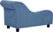 vidaXL - Hondenbank - met - kussen - 83x44x44 - cm - pluche - blauw