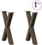 vidaXL - Eettafelpoten - 2 - st - X-vormig - 60x(72-73) - cm - staal - naturel