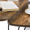 Salontafel - rustiek bruin - spaanplaat, staal - 60 x 38 x 47,5 cm
