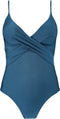 Barts Isla Shaping One Piece - Dames Badpak - Verstelbare schouderbandjes V-hals - old blue